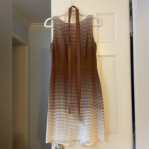 W by Worth, brown and white midi dress size 4